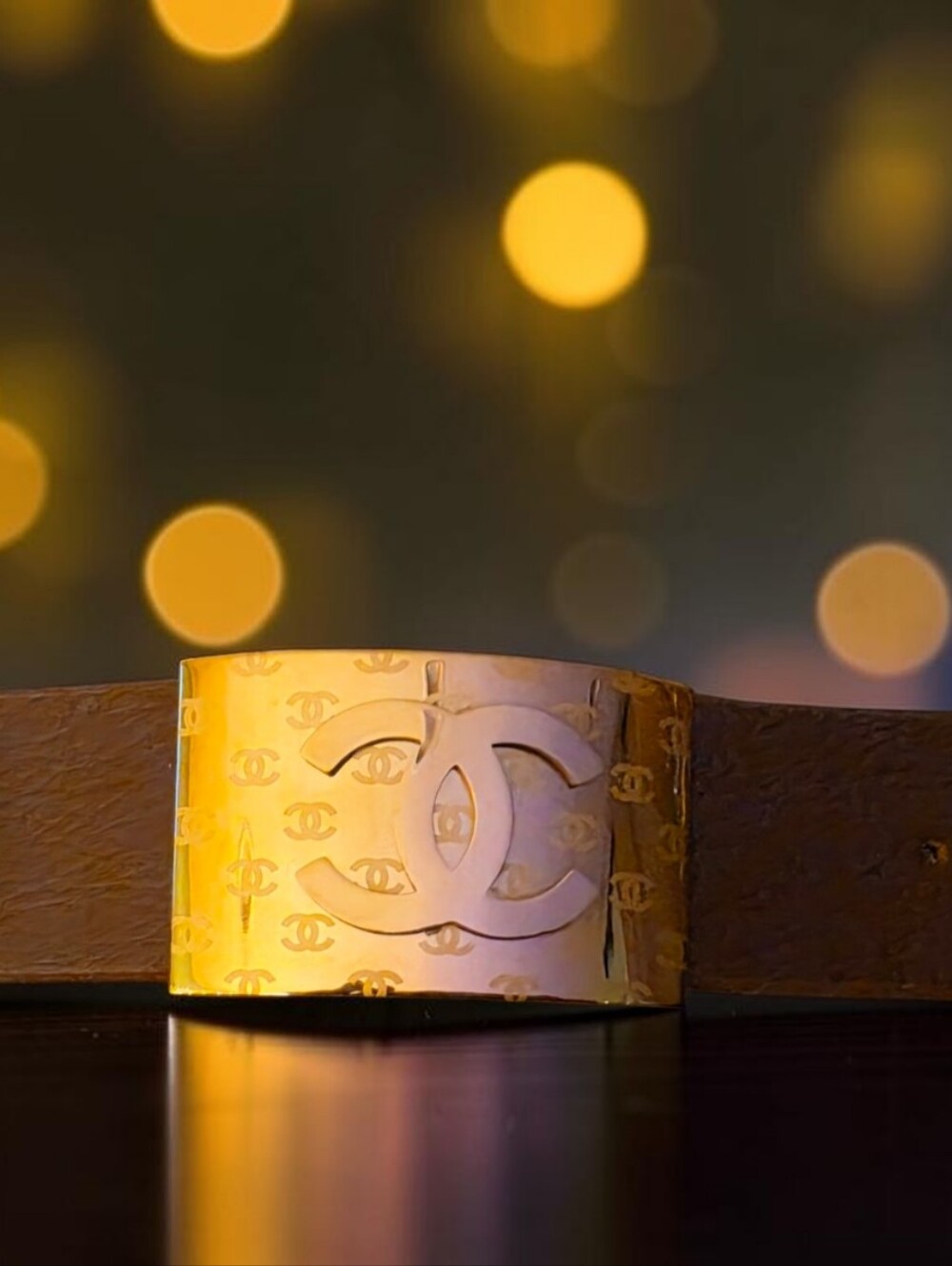 Brown And Gold Cuff Bracelet